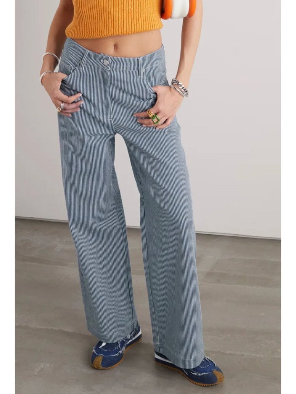 REMAIN Birger Christensen Lymma Striped Stretch Pants